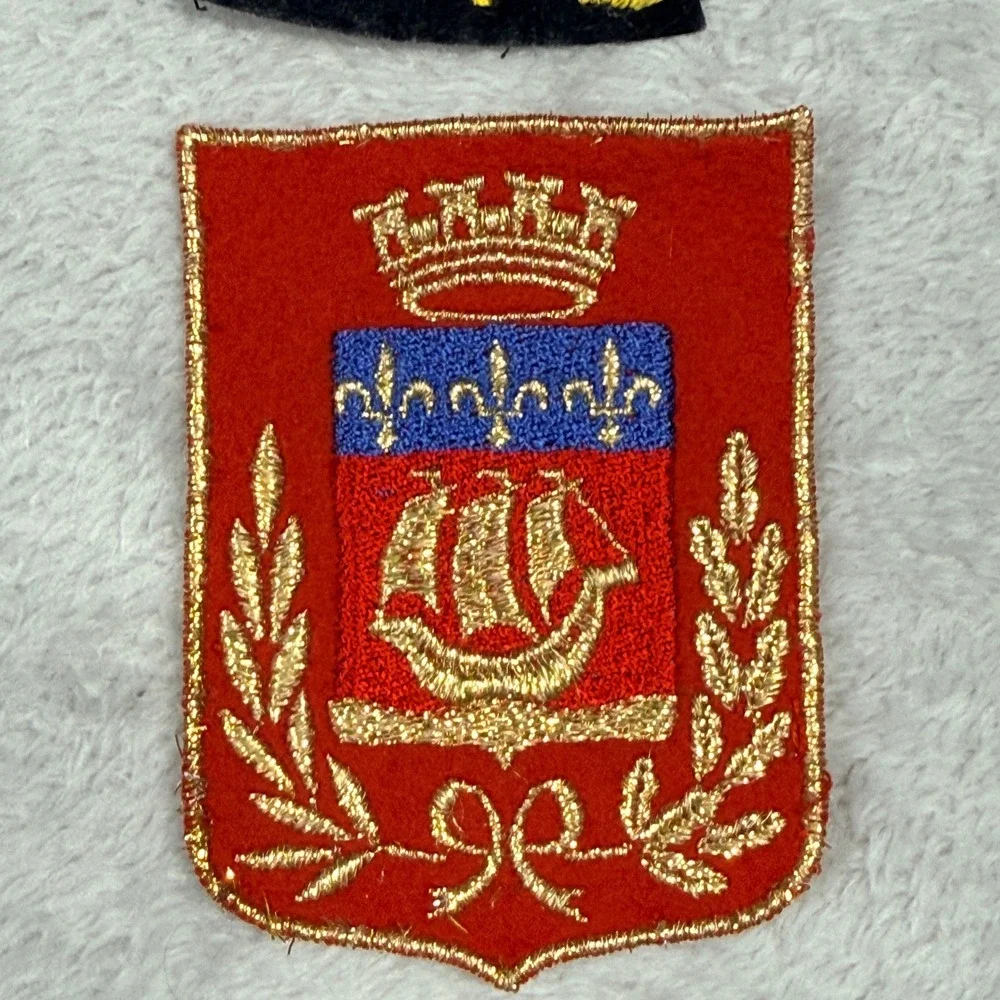 Embroidered Crest Patches Unisex OS Multicolored Nautical Military Set